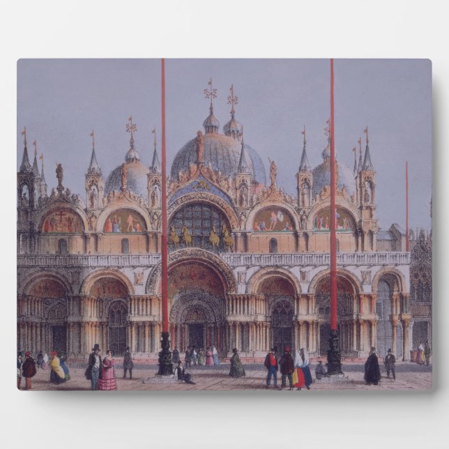 Plaque Photo San Marco, Venice, engraved by Brizeghel (litho) (Devant)