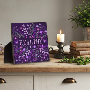 Plaque Photo Santé Purple Inspiration Coeur Floral Plutôt
