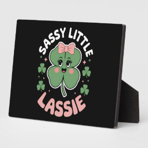Plaque Photo Sassy Little Lassie Funny St Patrick's Day