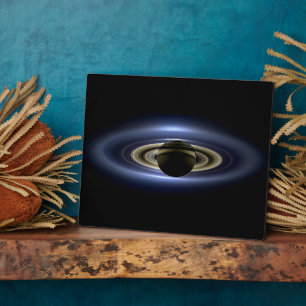 Plaque Photo Saturne éclipse le Soleil vu de l'orbiteur Cassini