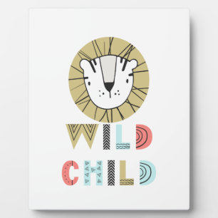 Plaque Photo Scandia Lion enfant sauvage