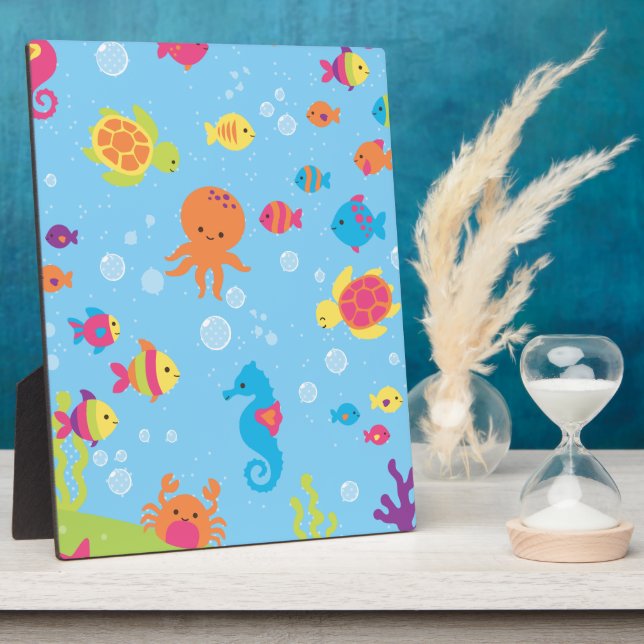 Plaque Photo Scène sous-marine mignonne (Côté)