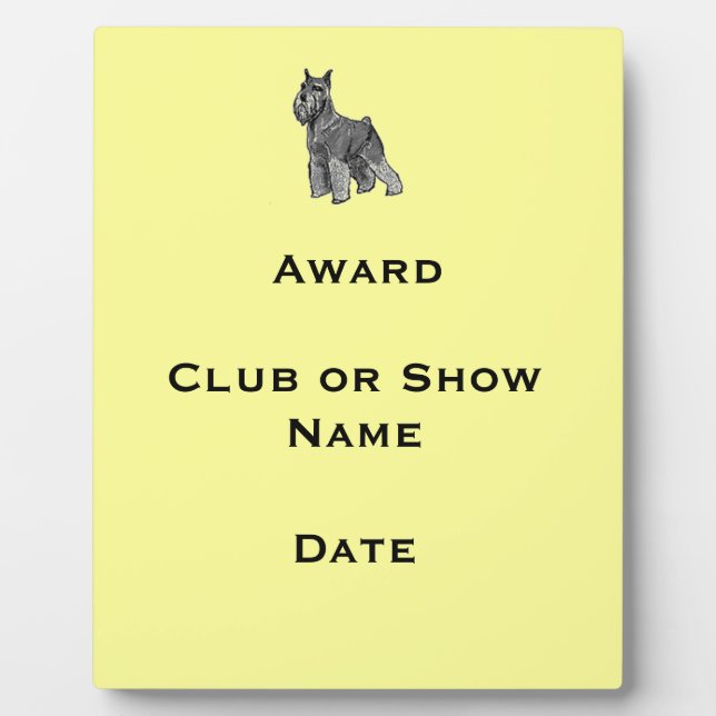 Plaque Photo Schnauzer (Devant)