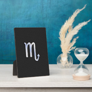 Plaque Photo Scorpio Zodiac chrome comme Signe peau de serpent 
