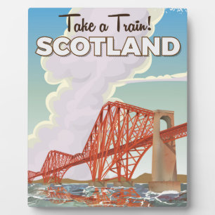 Plaque Photo Scotland Fourth Bridge Travel poster.