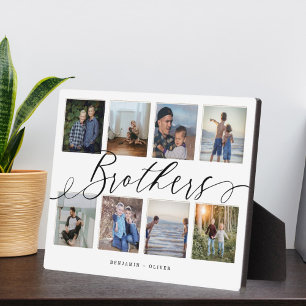 Plaque Photo Script Brothers   Cadeau Pour Frères Collage Photo
