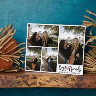 Plaque Photo Script moderne Bestfriends Four Photo Collage Cade