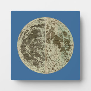 Plaque Photo Selenographie de Bowles ou une carte de la Lune -