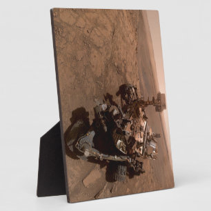 Plaque Photo Selfie de Mars Curiosity paysage martien rouge