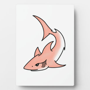 Plaque Photo semaine de requin rose dessin animé tatouage art o