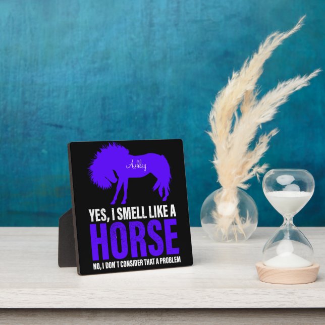 Plaque Photo Sentir comme un cheval en Royal Personnalisé (Insitu)