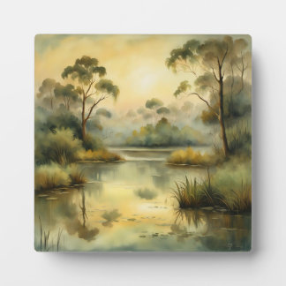 Plaque Photo sephia landscape