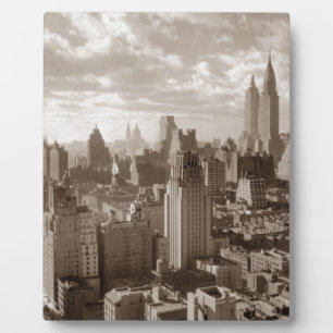 Plaque Photo Sepia New York