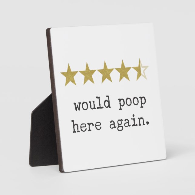Plaque Photo Serait Poop ici de nouveau ferme Fundy salle de ba (Recto)