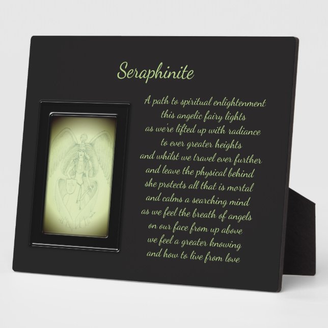 Plaque Photo Seraphinite Crystal Fairy (Côté)
