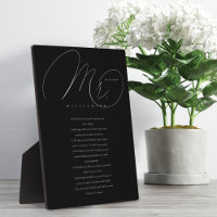 Ses Vows Élégant M. Newlyweds Mariage Vows Black