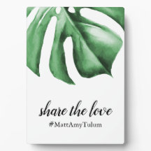 Signe avec feuille tropicale pour Mariage