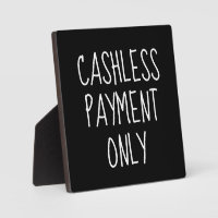 Signe de paiement sans fil seulement, petite table