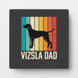 Plaque Photo Silhouette de chien papa Vizsla rétro