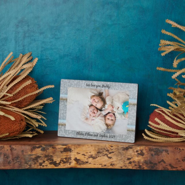 Plaque Photo Silo Tin Rustique Nous Vous Aimons Nom Personnalis (Côté)