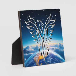 Plaque Photo Silver Eagle Sunrise