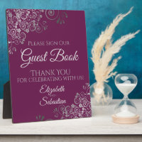 Silver Frills Cassis Signer Notre Mariage de livre