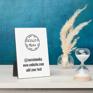 Plaque Photo simple et personnalisé aquarelle ajouter le logo s