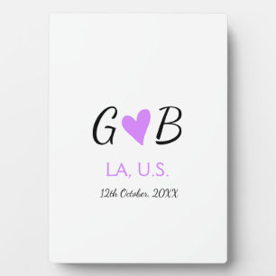 Plaque Photo SIMPLE MINIMAL ajoutez le nom de votre couple nom 