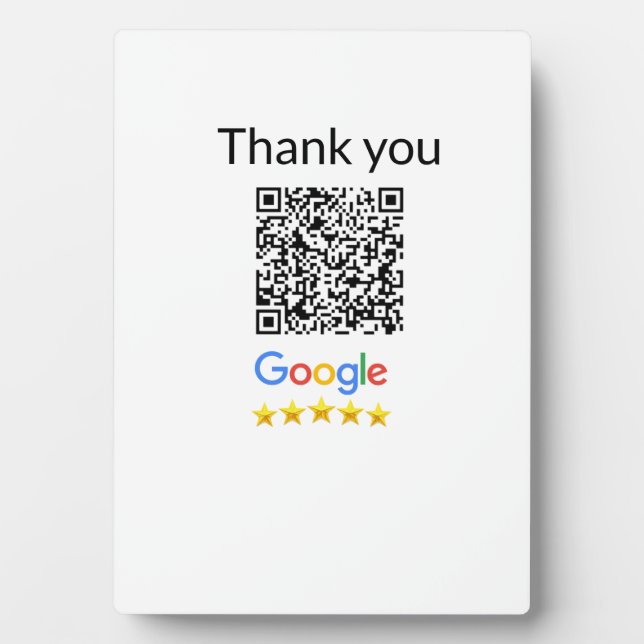 Plaque Photo Simple minimum q r code ajouter logo code d'analys (Devant)