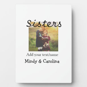 Plaque Photo Sisters besties BFF ajouter nom de la photo nom fa