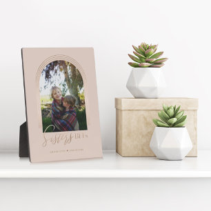Plaque Photo Sisters BFFs Elegant Arch Frame Photo Keepsaké