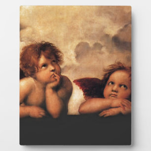 Plaque Photo Sistine Madonna 2 Anges par Raphael