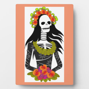 PLAQUE PHOTO SKELETON LADY