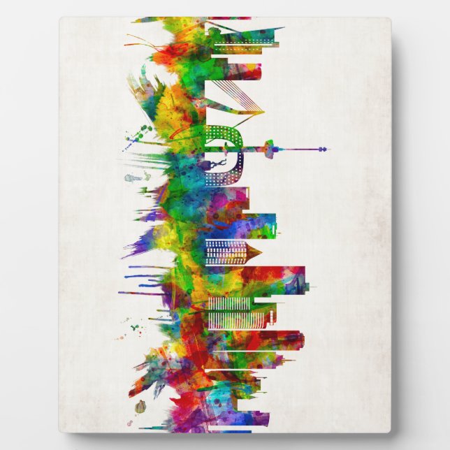 Plaque Photo Skyline de Rotterdam (Devant)