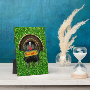 Plaque Photo SlipperyJoe's dinde de Thanksgiving herbe manger j