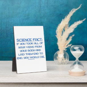 Plaque Photo SlipperyJoe's drôle dire science fait bleu remov