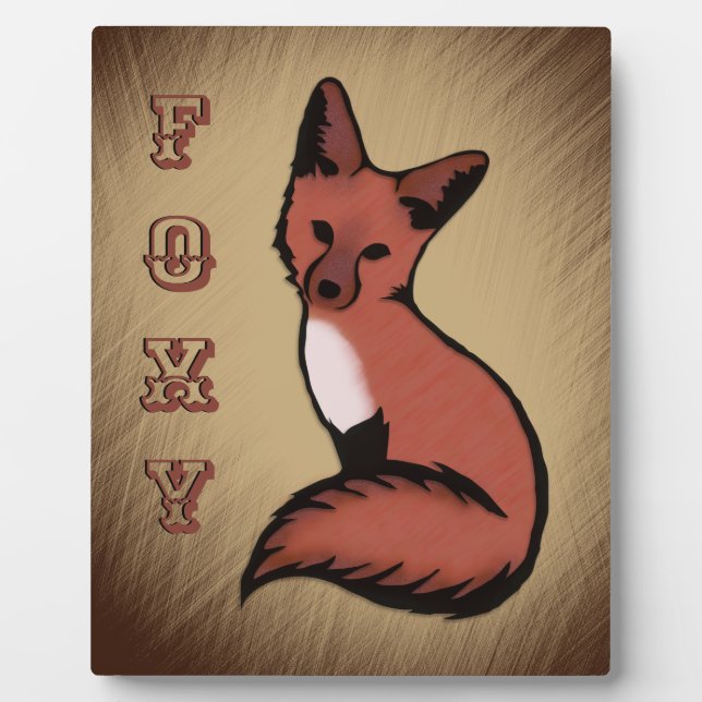 Plaque Photo Sly Foxy Fox personnalisé (Devant)