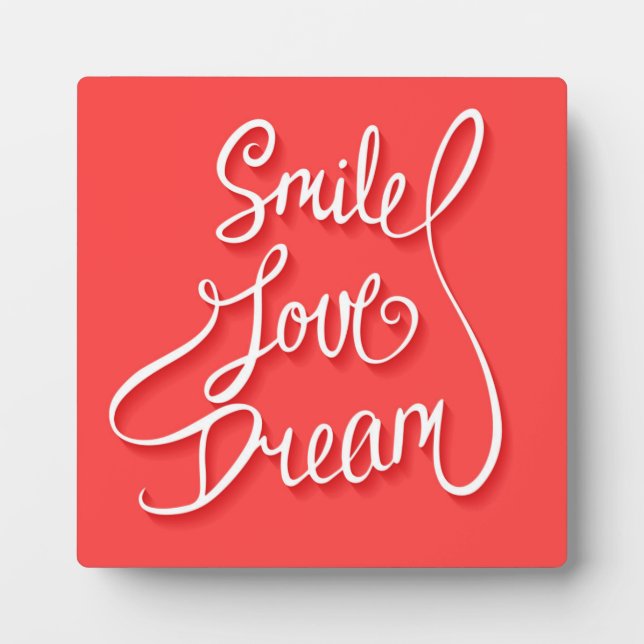 Plaque Photo Smile Love Dream (Devant)