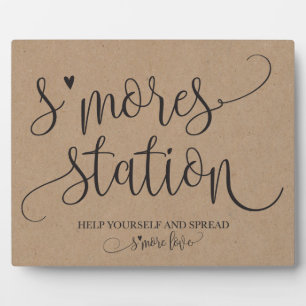 Plaque Photo S'mores Station Favor Party Signalisation