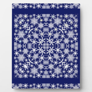 Plaque Photo Snowflakes Lace