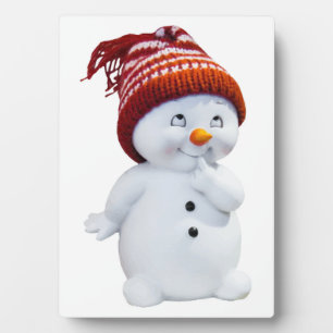 PLAQUE PHOTO SNOWMAN JOUEUR