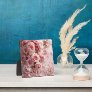 Plaque Photo Soft Rose Garden - Art Floral Élégant Imprimer