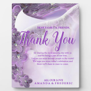 Plaque Photo Soft Violet Orchid Merci