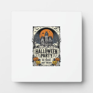 Plaque Photo Soirée Halloween Vintage Pas de Farces Rien que de