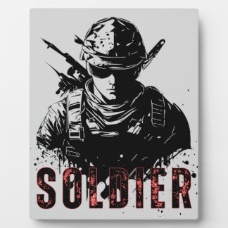 Plaque Photo Soldat
