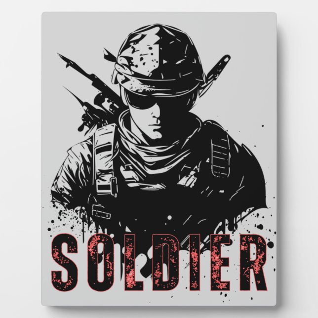 Plaque Photo Soldat (Devant)