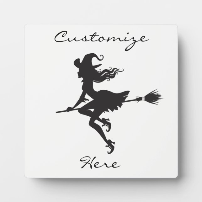 Plaque Photo Sorcière Broom Halloween Thunder_Cove (Devant)