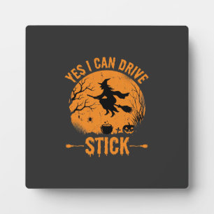 Plaque Photo Sorcière d'Halloween Drive Stick Graphique_1