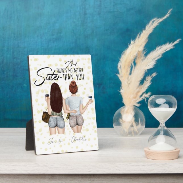 Plaque Photo Soul Soeur Keepsaké cadeau (Côté)