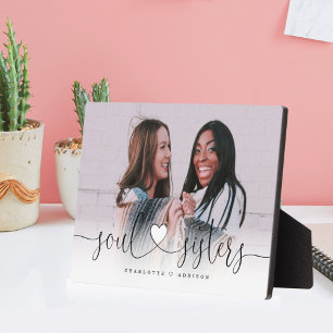 Plaque Photo Soul Soeurs Coeur Script Best Friends Photo Cadeau